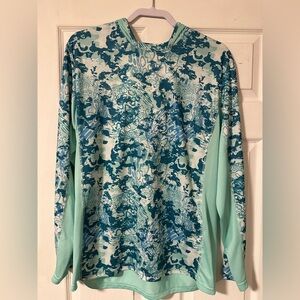 HUK hooded fishing shirt